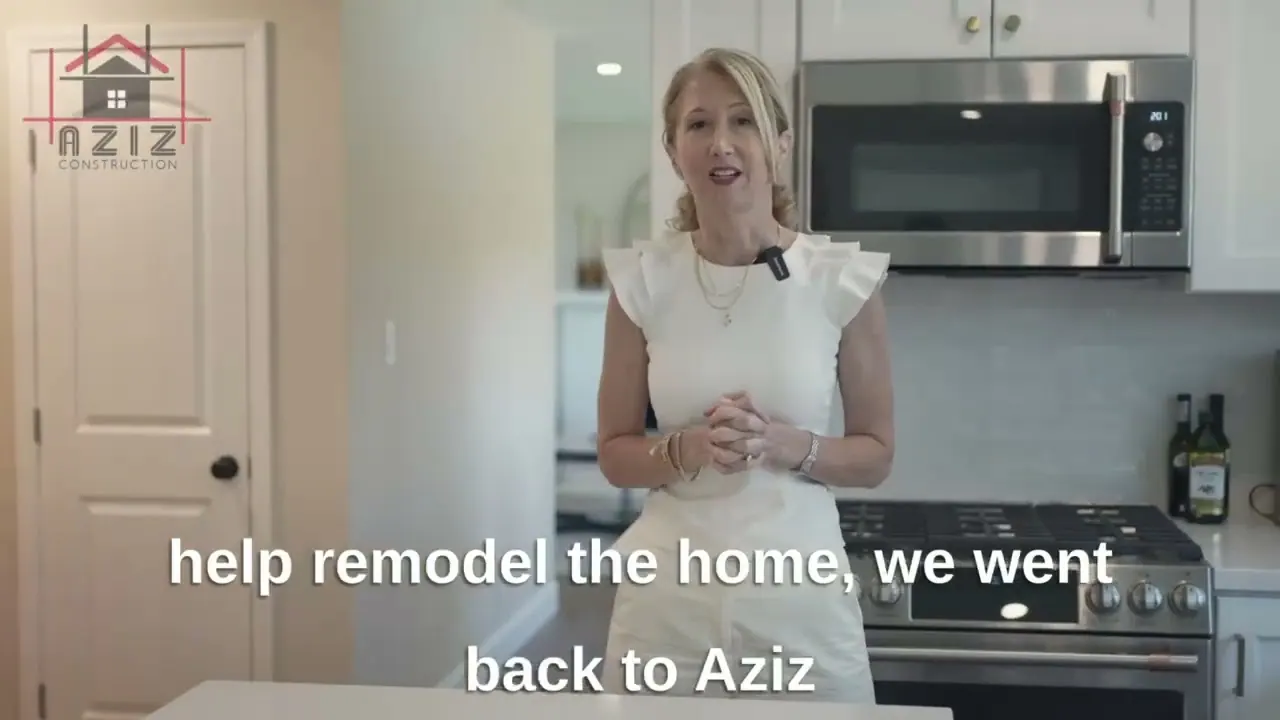 Client speaking about her full house renovation with Aziz Construction